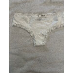 Adore Me White Lace Trim Panties